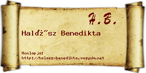 Halász Benedikta névjegykártya